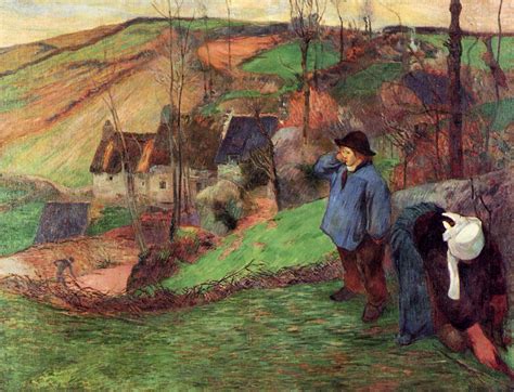 Landscape Of Brittany 1888 Pont Aven France By Paul Gauguin Artchive