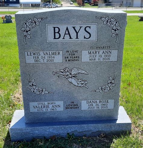 Mary Ann Schwartz Bays M Morial Find A Grave