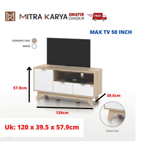 Jual Meja Rak Tv Serbaguna Minimalis Putih Rtv Cm Kab Indramayu