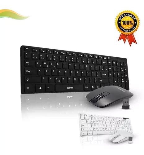 Kit Mouse E Teclado Sem Fio Wireless M Bk S Exbom Mercadolivre