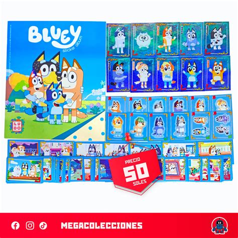 Álbum Bluey Set completo de figuras para pegar Megacolecciones