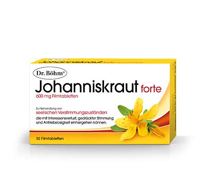 Dr Böhm Johanniskraut forte 600 mg Filmtabletten Beipackzettel