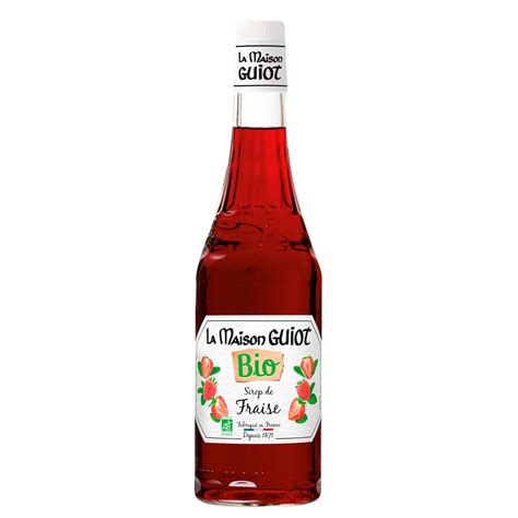 Sirop fraise Bio LA MAISON GUIOT la bouteille de 50cL à Prix Carrefour