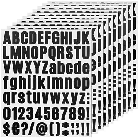 Sheets Self Adhesive Vinyl Letters Numbers Kit Mailbox Numbers