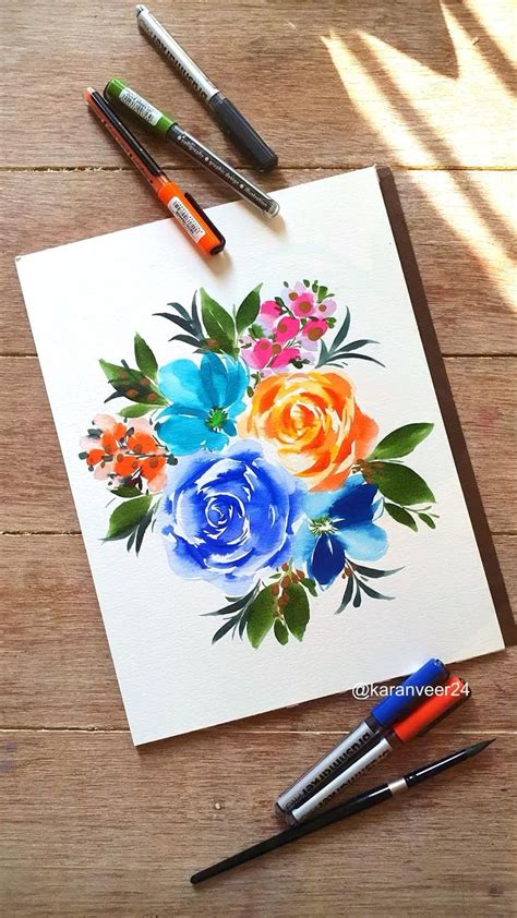 Watercolor flowers, watercolor flower tutorial, loose watercolor ...