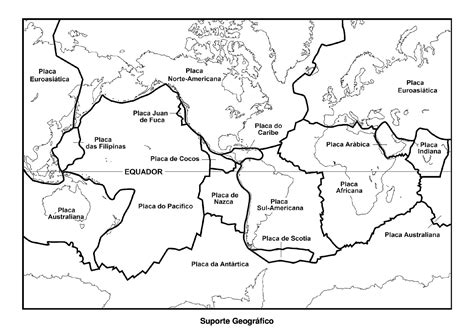 Placas Tectonicas Para Colorir