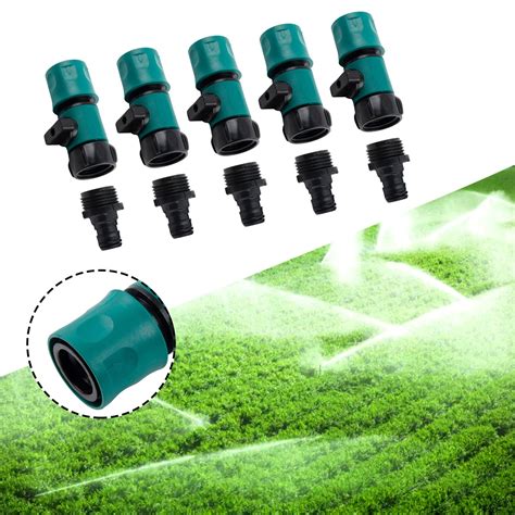 Garden Hose Fitting Quick Connectors 3 4 Thread Male Female Kit With Shut Off Valve Switch