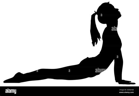 yoga training relaxation fitness silhouette illustration Stock Photo ...