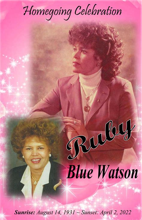 Ruby Watson Obituary 2022 Carrons Funeral Home