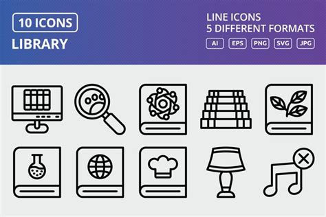 Vector Library Icon Set