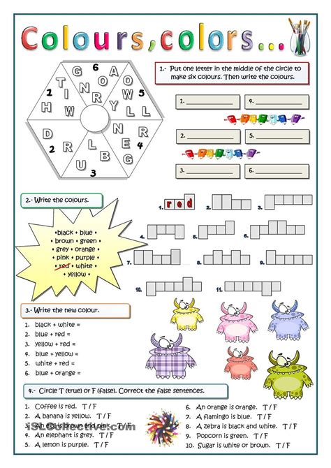 Learn Your Colors Free Printable Worksheets