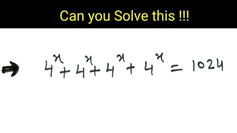 Can You Solve This A Nice Exponential Equationmaths Olympiad Question Maths