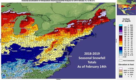 NWS Eastern Region On Twitter Maps Of 2018 2019 Seasonal Snowfall As