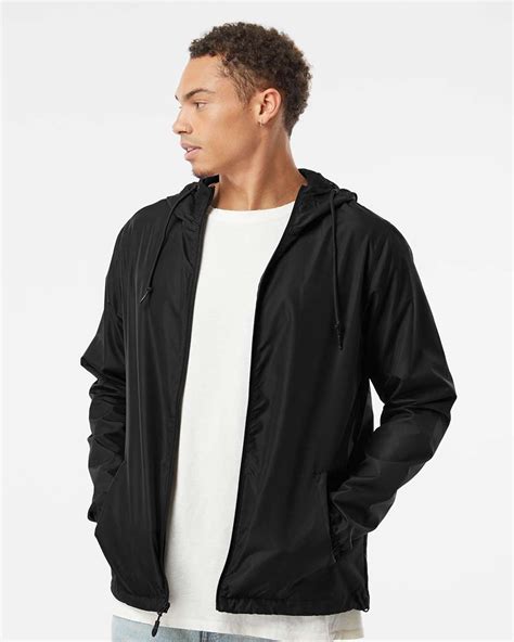 Independent Trading Co Lightweight Windbreaker Full Zip Jacket