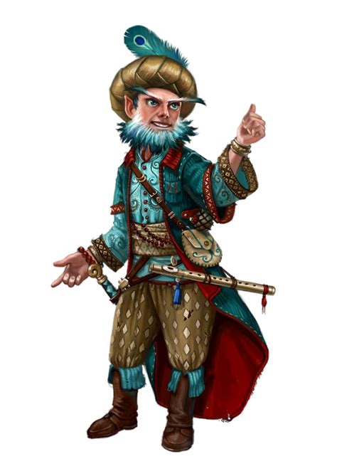 Male Gnome Bard Pathfinder Pfrpg Dnd D D Th Ed D Fantasy