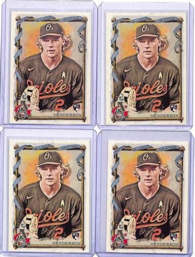 4 Lot 2023 Topps Allen Ginter Gunnar Henderson Rookie RC 72