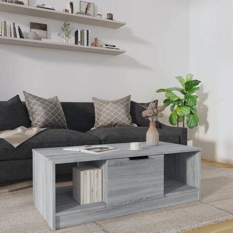 Table Basse Sonoma Gris X X Cm Bois D Ing Nierie