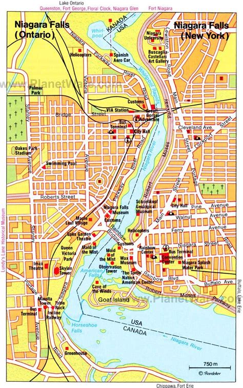 Niagara Falls Map - Tourist Attractions