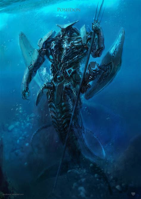 Poseidon By Derylbraun On Deviantart Robot Concept Art Concept Art