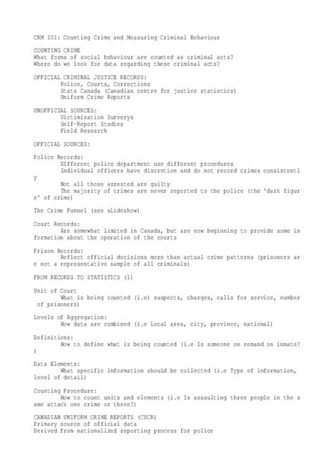 Crm Lecture Crm Counting Crime Measuring Criminal