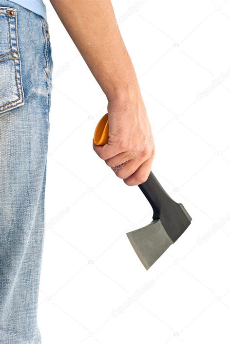 Man Holding Axe — Stock Photo © Swinnerrr 1029746