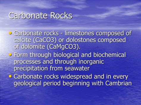 PPT - Carbonate Rocks PowerPoint Presentation, free download - ID:1105650