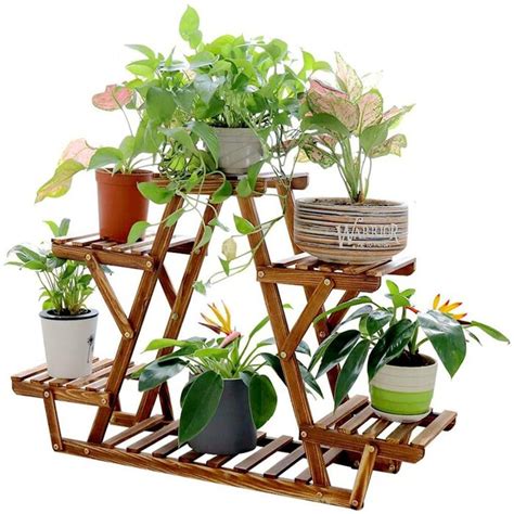 Arlmont Co Xzavier Rectangular Multi Tiered Solid Wood Plant Stand