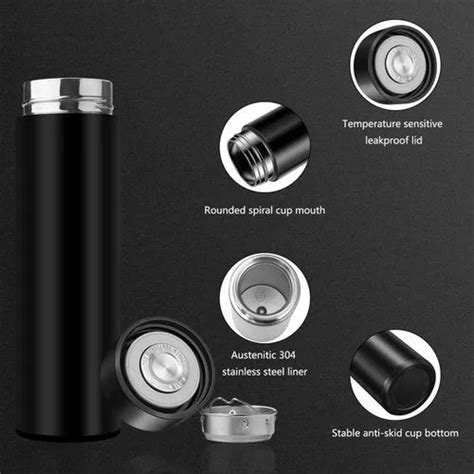 Temperature Display Insulated Stainless Steel Hot Cold Vacuum Flask Bottle For Corporate Gift At