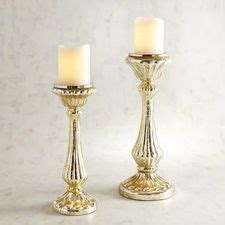 Mercury Glass Pillar Candle Holders