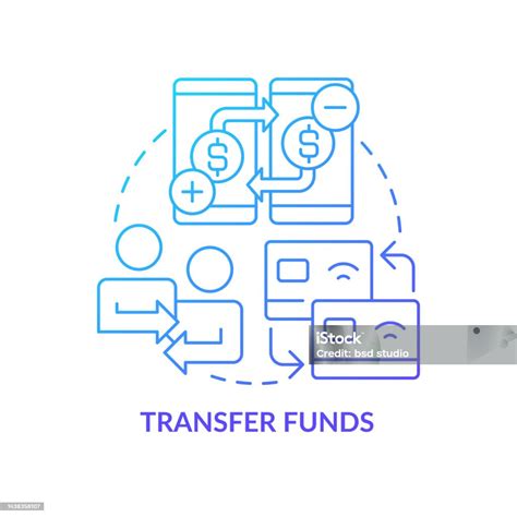 Money Transfer Blue Gradient Concept Icon Stock Illustration Download