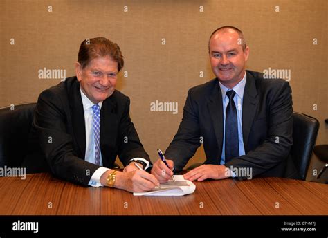 Reading S Chairman Sir John Madejski Signs The Contract With New