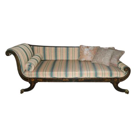 Early 19th Century Vintage Regency Period Painted Recamier Sofa | Chairish