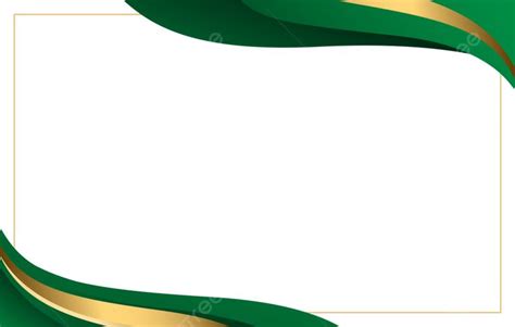 Certificate Border Frame With Green And Gold Colors F Folio Size