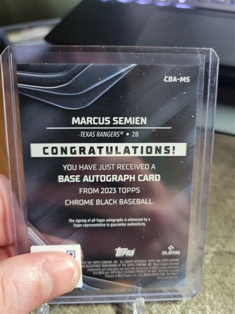 2023 Topps Chrome Black Marcus Semien Gold Auto 50 Rangers EBay