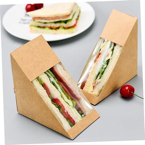 Paper Sandwich Container Triangle Sandwich Box With Window China