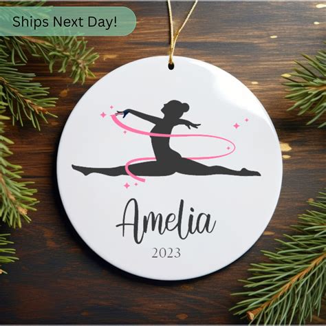 Gymnastics Ornament Custom T For Gymnastics Sports Personalized Ornament With Name For