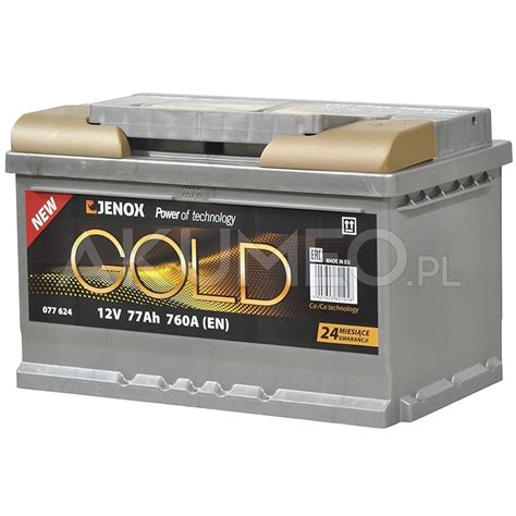 Akumulator Jenox Gold 12V 77Ah 760A Prawy Sklep Akumeo