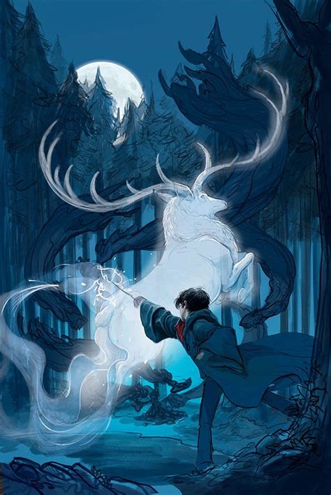 Harry Potter Fan Art Expecto Patronum 620x927 Download Hd Wallpaper Wallpapertip