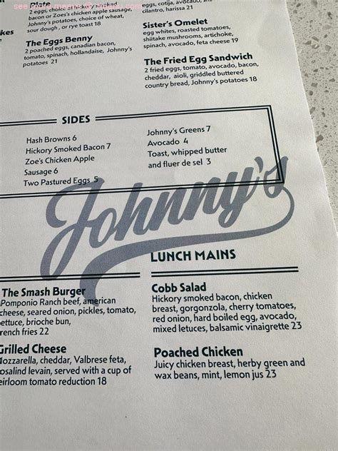 Online Menu Of Original Johnny S Restaurant Half Moon Bay California