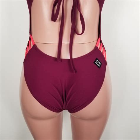 Jolyn 28 Cabernet Red Gavin Tie Back One Piece Swimsu… Gem