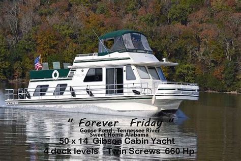 50 Gibson Cabin Yacht Sport Houseboat North Alabama On Tennessee River