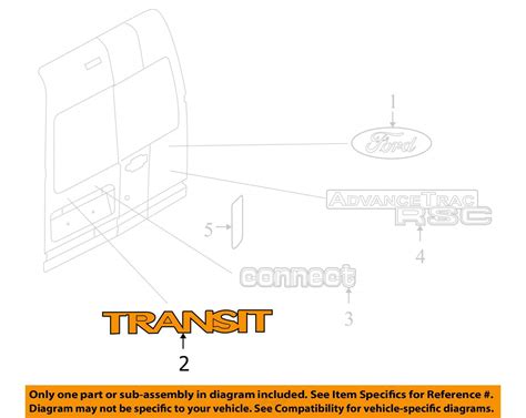 Ford Oem 2010 Transit Connect Back Door Emblem Badge Nameplate 9t1z6142528a