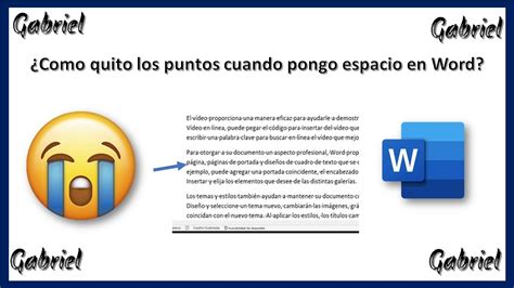 Como Quito Los Puntos Cuando Pongo Espacio En Microsoft Word YouTube