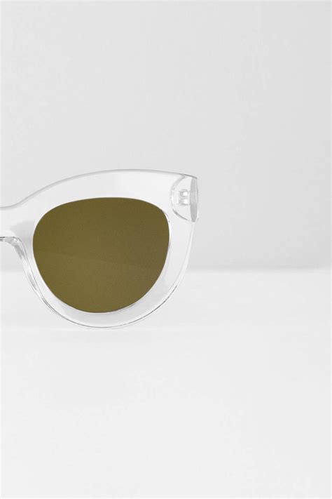 Quay Jinx Clear Shiny Oversized Sunglasses 28 Tobi Us