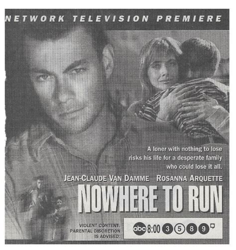 Van Damme, Jean-Claude / Nowhere to Run | Magazine Ad | 1995 | with ...