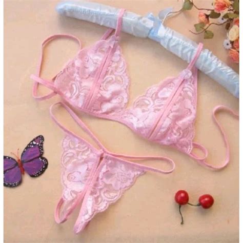 Jual G String Bra Renda Set CD Dan BH Pakaian Dalam Bikini Hot Sexy