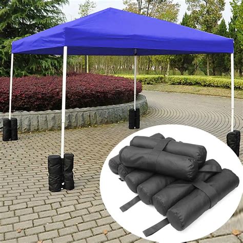 4Pcs Waterproof Portable Sandbags Anchor Marquee Leg Weight Sand Bags Tent Canopy Max.6kg Stand ...