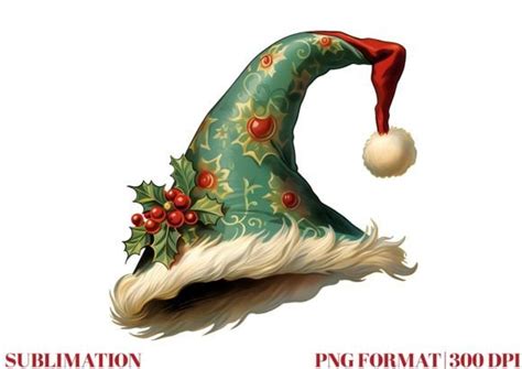 Watercolor Christmas Elf Hat Clipart Graphic By Mirawillson Creative