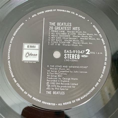 Yahooオークション 【4469】1円～ The Beatles 20 Greatest Hits ザ