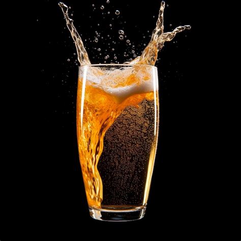 Premium Ai Image Super Slow Motion Shot Of Pouring Fresh Beer Into